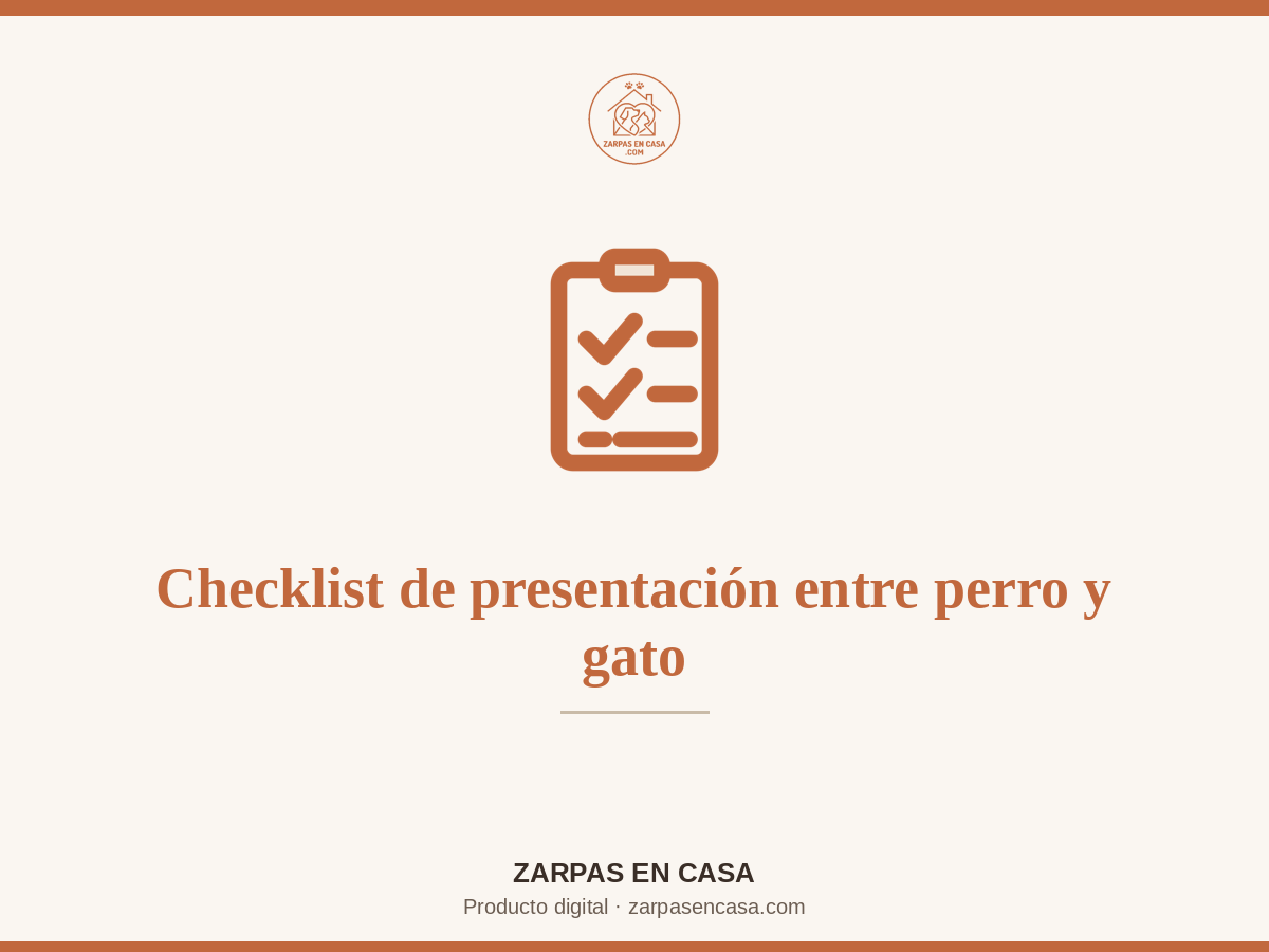 Checklist de Presentación entre Perro y Gato